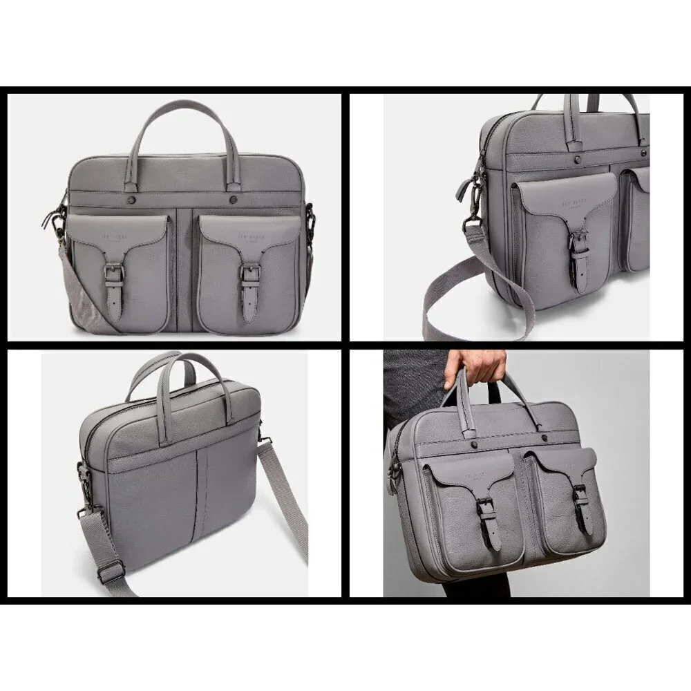 💕TED BAKER LONDON💕 Forsee Leather Briefcase Laptop Bag NWT